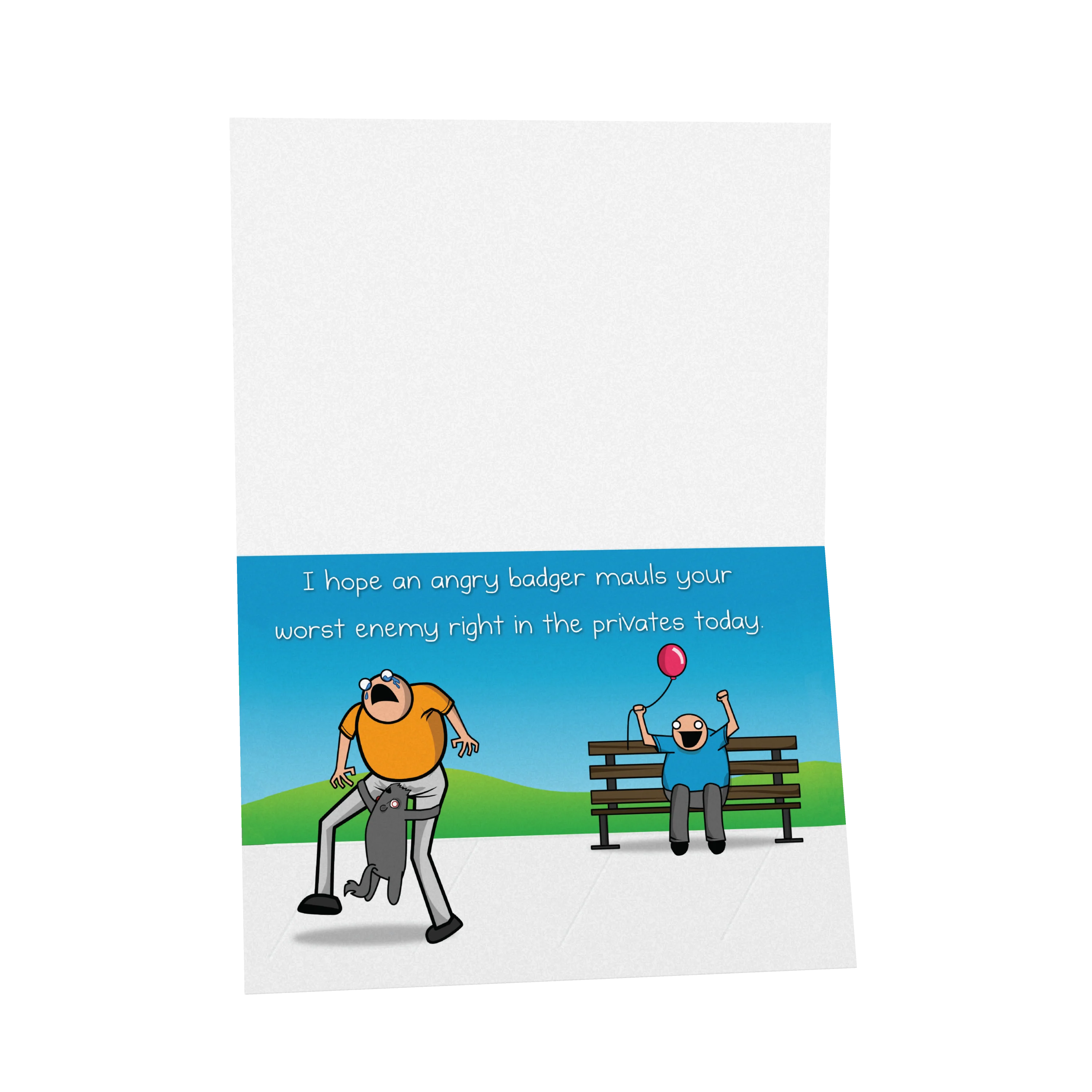 Badger - NSFW Birthday Greeting Card - Image 3