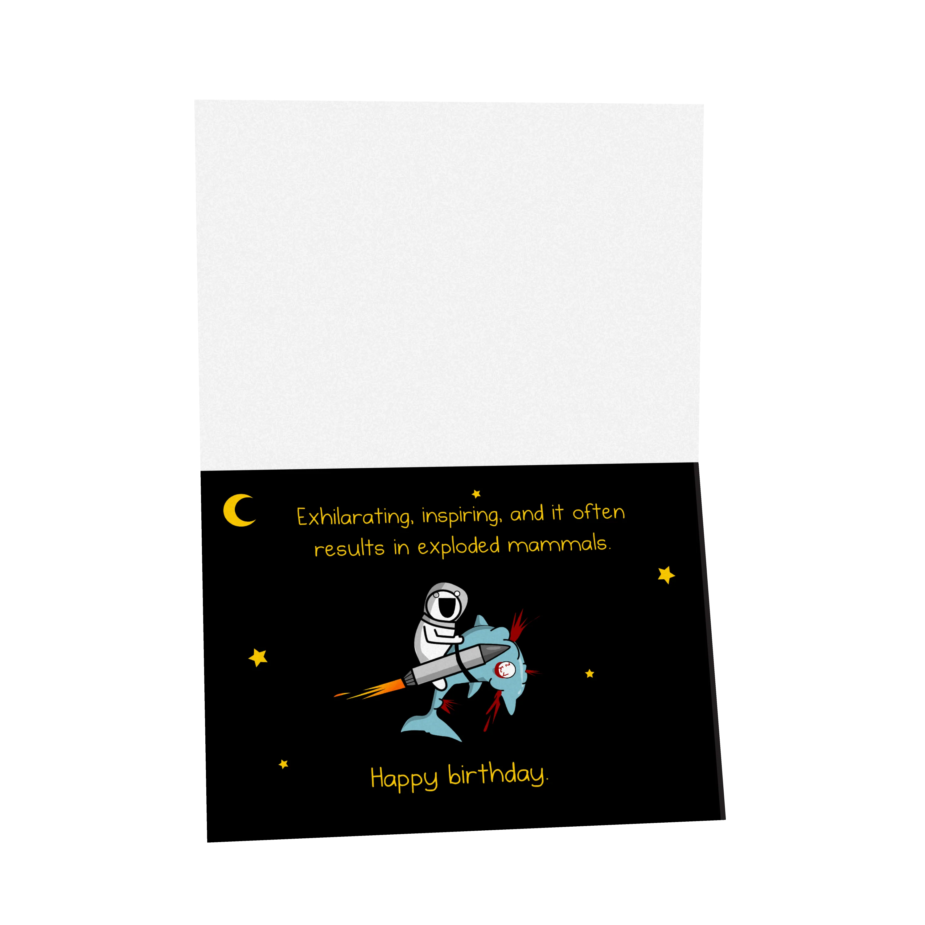Dolphin Space - NSFW Birthday Greeting Card - Image 3