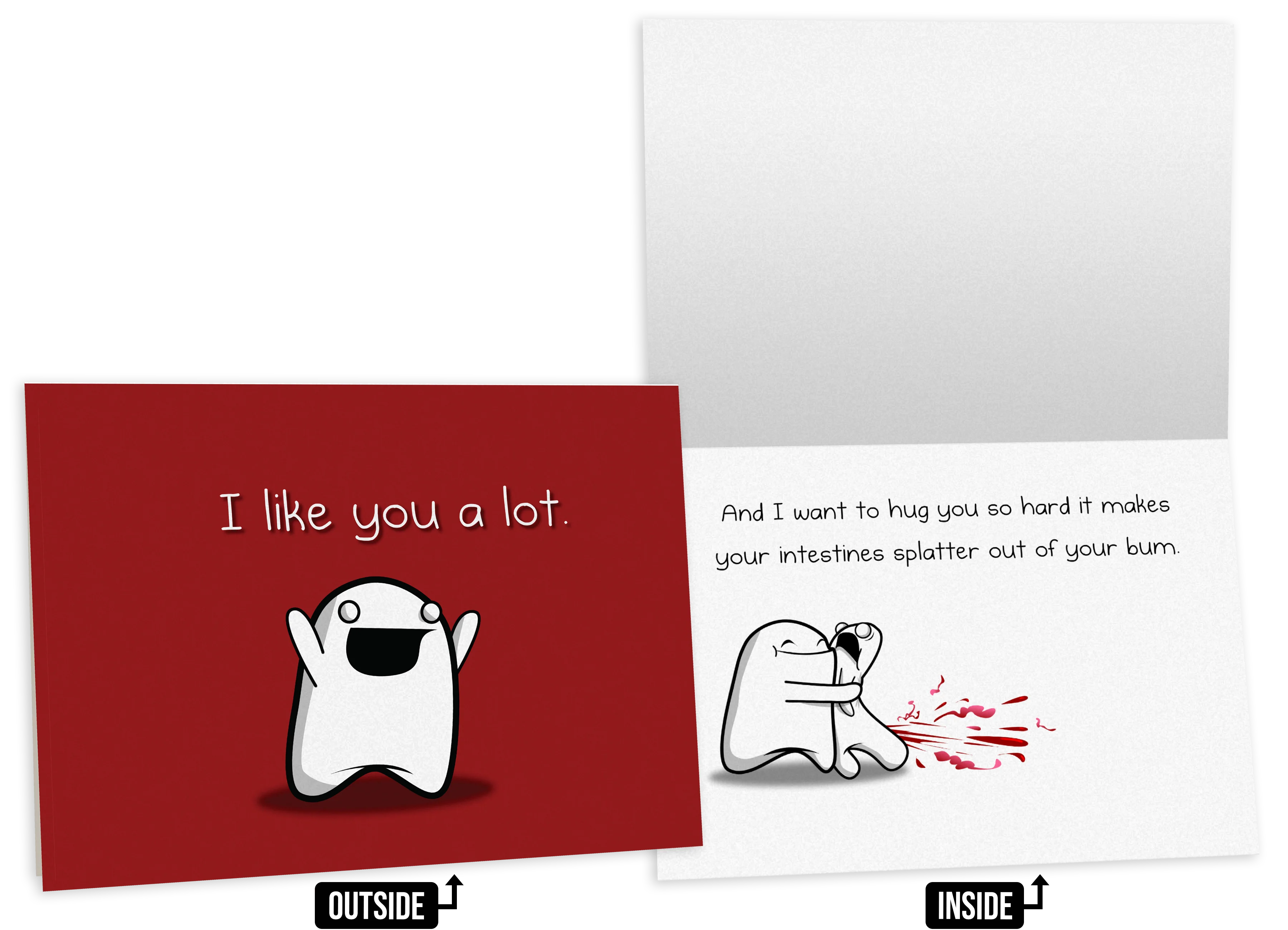 Splatter - NSFW Love & Friendship Greeting Card