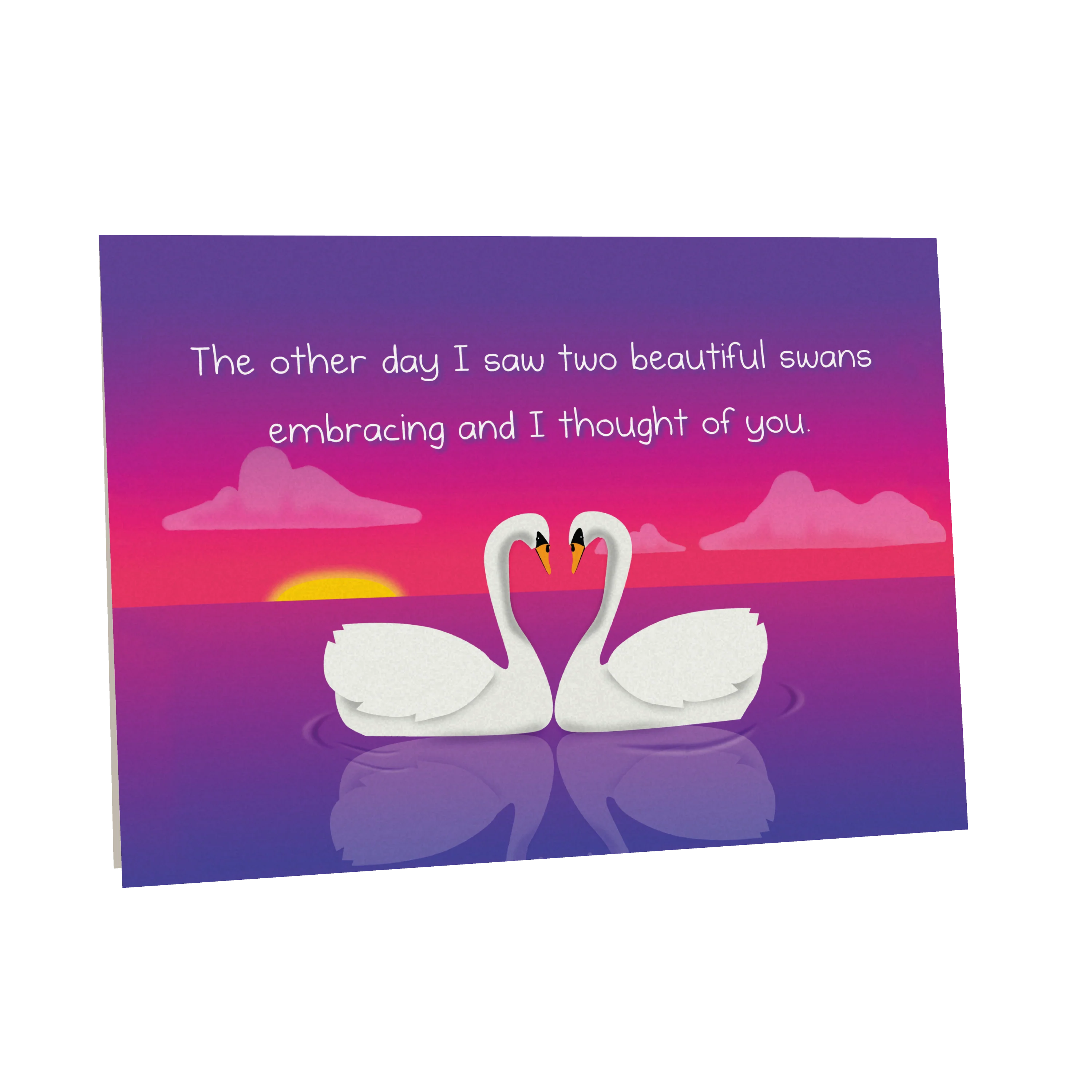 Swans - NSFW Love & Friendship Greeting Card - Image 2