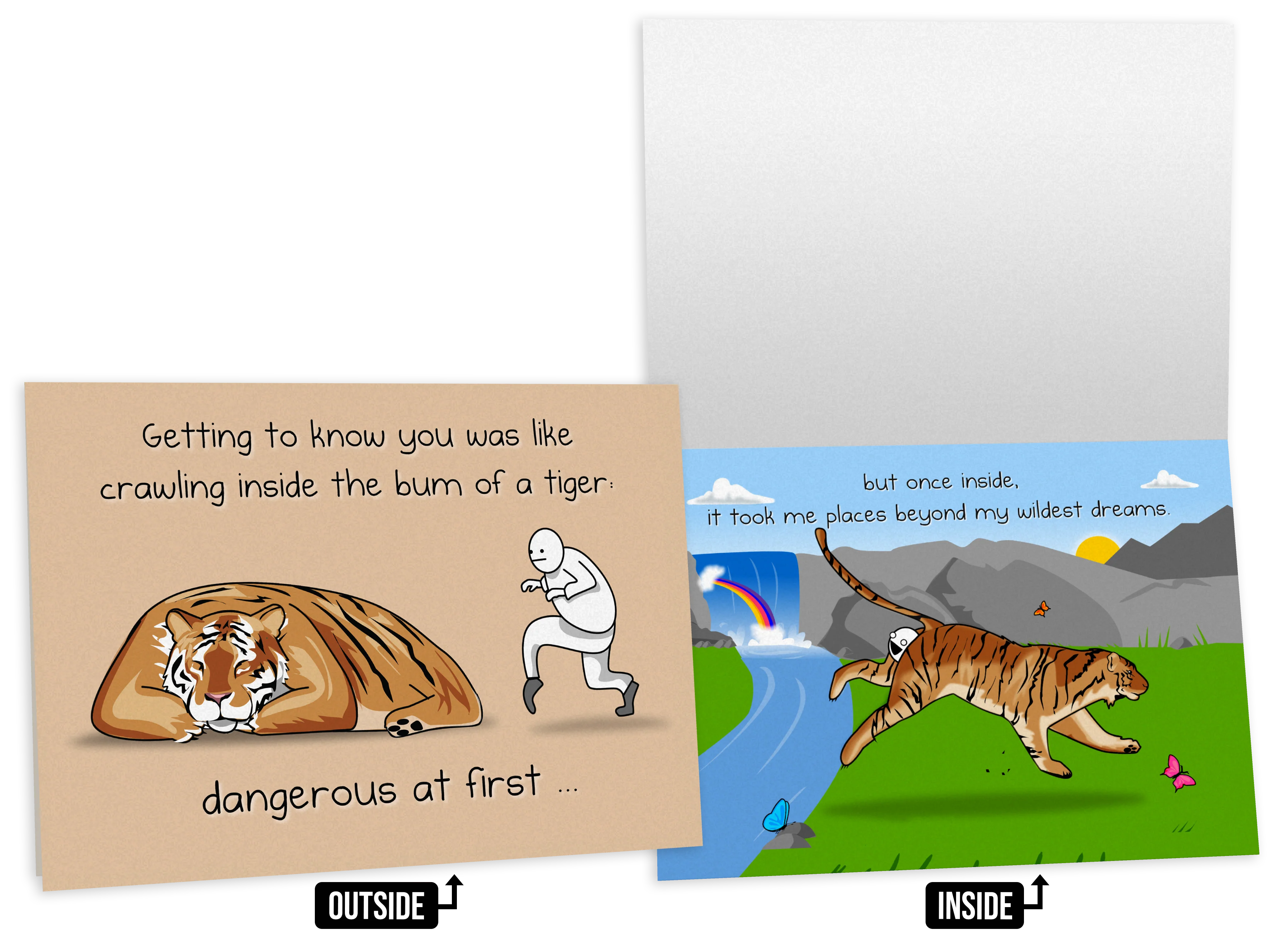 Tiger - NSFW Love & Friendship Greeting Card